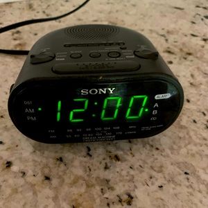 FREE with any purchase from my closet. SONY Radio alarm clock. Size 5” x 4”.